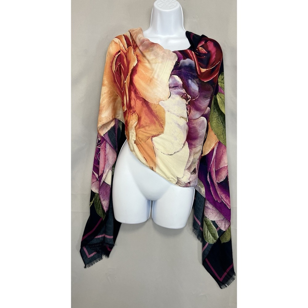 Women's Scarf‎ Wrap Floral 76" X 24" Viscose